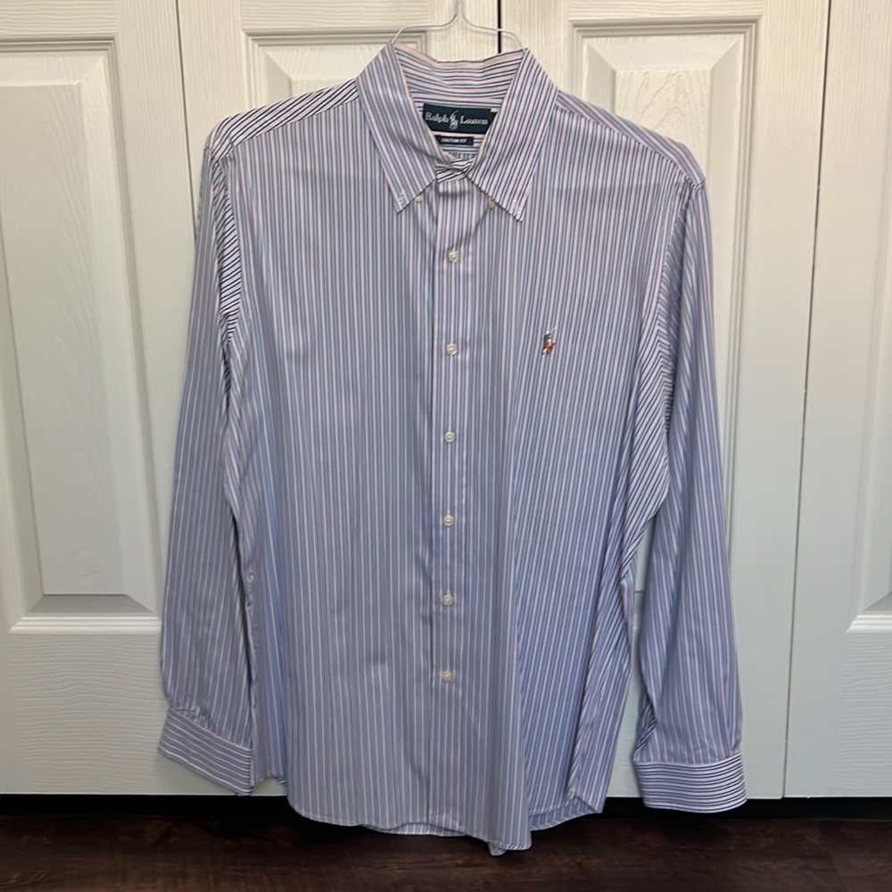 Mens Ralph Lauren Custom Fit Shirt Size 16 1/2, 34/35